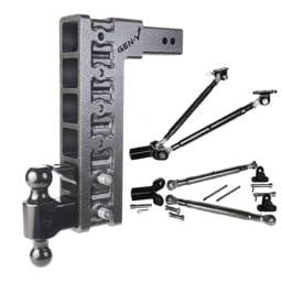 Gen-Y Mega Duty 2.5in Shank 15in Drop 21K Hitch w/Dual-Ball/Pintle Lock/Stabilizer Kit - GH-626