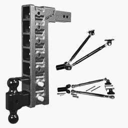 Gen-Y Mega Duty 2.5in Shank 18in Drop 21K Hitch w/GH-061 Dual-Ball/Pintle Lock/Stabilizer Kit - GH-627
