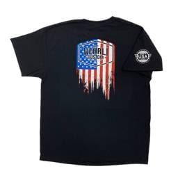 Wehrli Men's T-Shirt- Flag Logo Black