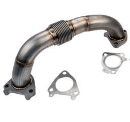 Wehrli 2001-2016 Duramax 2" Stainless Driver Side Up Pipe for OEM or WCFab Manifold with Gaskets