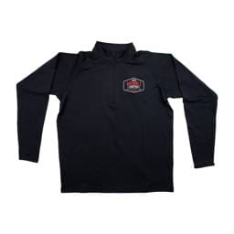 Wehrli Mens Quarter Zip Badge Logo Sport Pullover Shirt