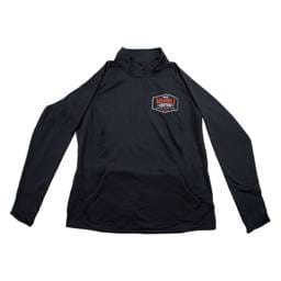 Wehrli Womens Quarter Zip Badge Logo Sport Pullover Shirt