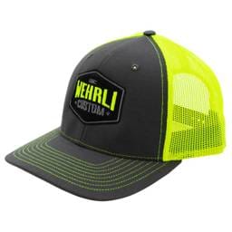 Wehrli Snap Back Hat Charcoal/Neon Yellow Badge