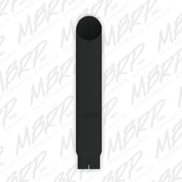 MBRP Exhaust 1 pc Stack 6" Angle Cut 36" Black Coated, 5" inlet B1660BLK