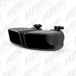 MBRP Universal Tip 4.75inx 3in Rectangle Angled Cut 3in O.D. inlet Pass. Side 7.375in length Black - T5120BLK