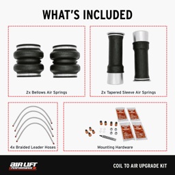 Air Lift 14-24 Infiniti Q50 (w/ Ball Lower Mount) Coil to Air Upgrade Kit - 83011