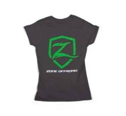 Zone Offroad Charcoal Gray Premium Cotton T-Shirt w/ Zone Offroad Logo - Womens - Large - ZONU9163L