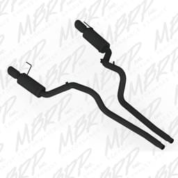 MBRP Exhaust 3" Cat Back, Dual Split Rear, Street Version, 4" tips, Black S7269BLK