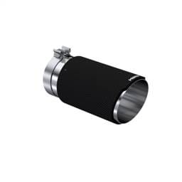 MBRP Universal Carbon Fiber Tip 6in OD/5in Inlet/12in L - Angle Cut Tip - T5075CF