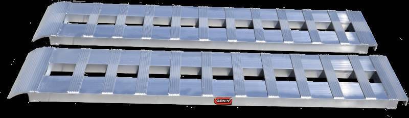Gen-Y Heavy-Duty 10ft Aluminum Loading Ramps 15in x 120in 5K Capacity Per Ramp - Pair - GH-16120