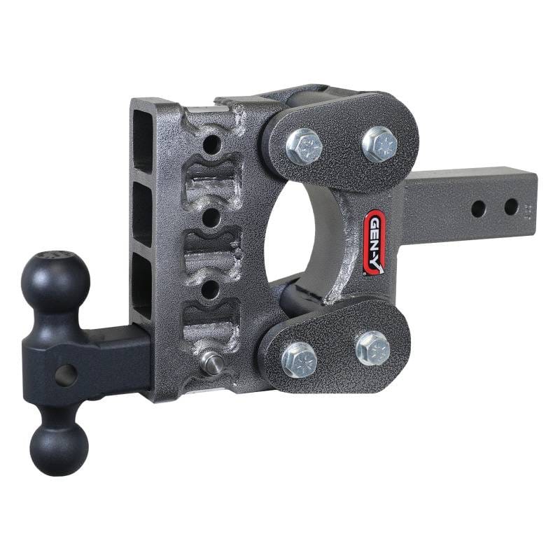 Gen-Y The Boss Torsion-Flex 2.5in Shank 5in Drop 1.1K TW 10K Hitch w/GH-031 Dual-Ball - GH-2314