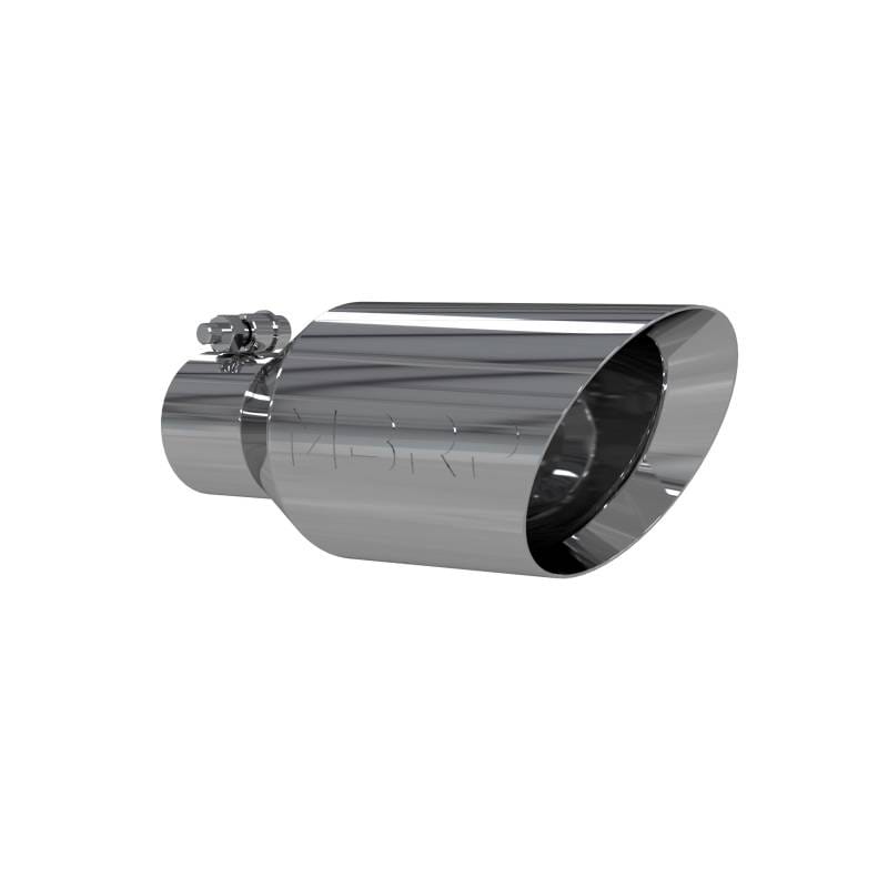 MBRP Universal Tip 4.5 O.D. Dual Walled Angled Rolled End 2.5 Inlet 12in Length - T304 - T5161