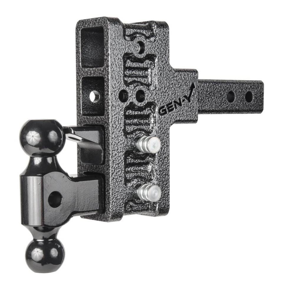 Gen-Y Mega Duty 2in Shank 5in Offset Drop 1.5K TW 10K Hitch w/GH-031 Dual-Ball/GH-032 Pintle Lock - GH-424