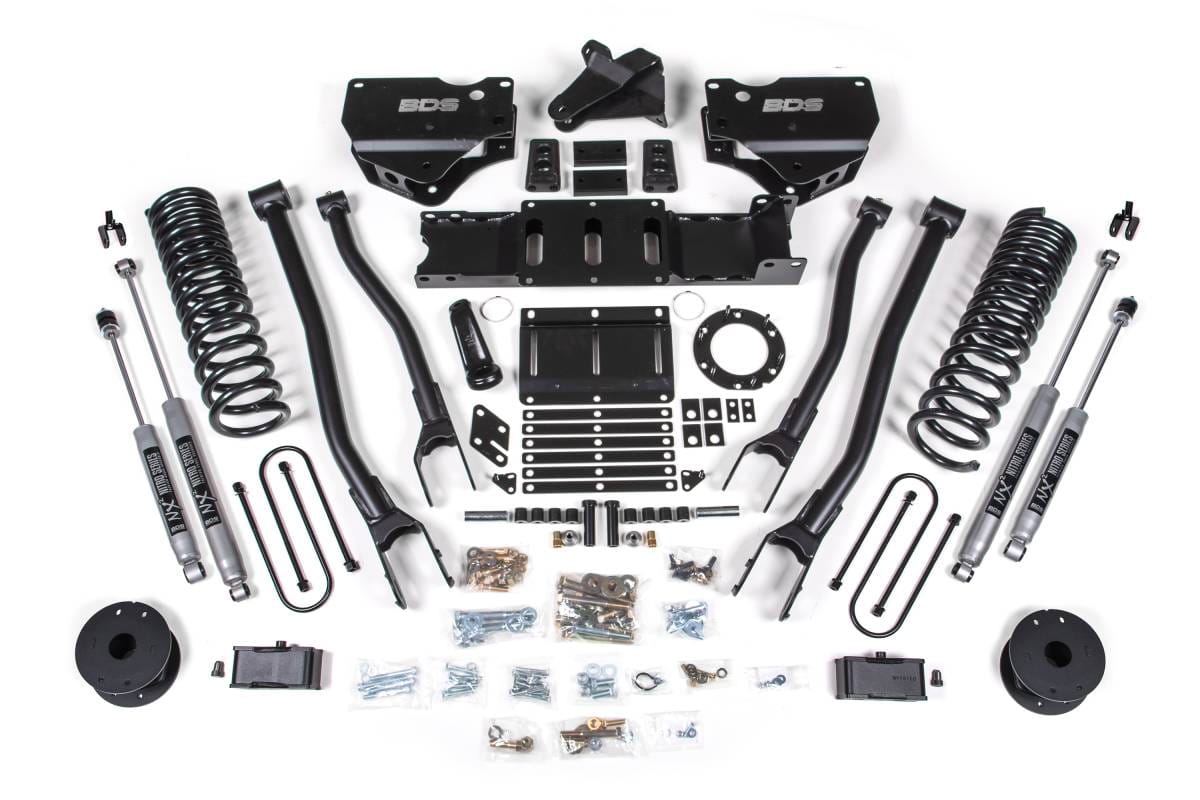 BDS Suspension 2019-2024 Ram 3500 4" 4-Link Diesel - 3" Rear Block w/ Air bag - 6 Bolt T-Case - - BDS1720H