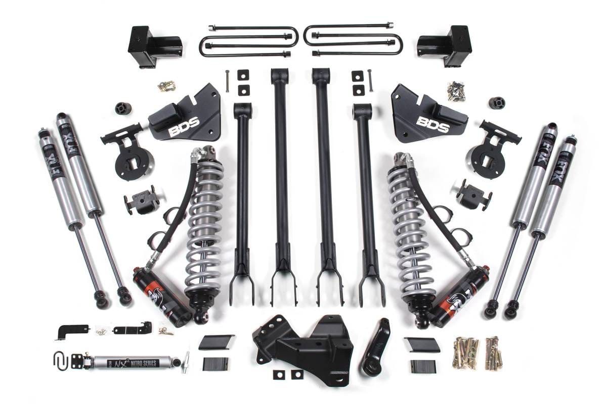 BDS Suspension 2017-2019 Ford F350 4wd Dually 4" 4-Link Suspension Lift Kit, 3" Rear, Block, D - BDS1975FPE