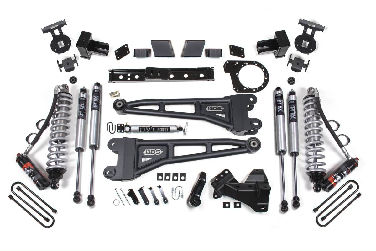 BDS Suspension 2020-2022 Ford F350 Dually 4wd 6" Radius Arm Suspension Lift Kit, 4" Rear, Block - BDS1982FPE