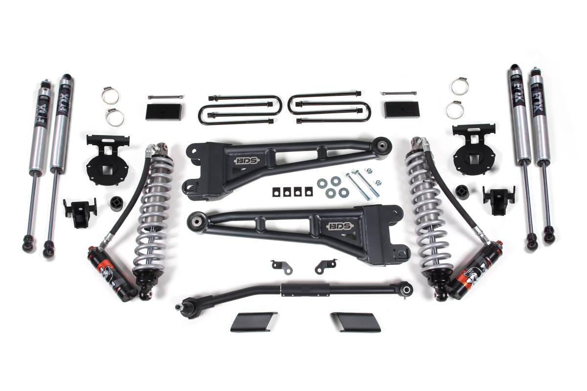 BDS Suspension 2024-2025 Ford F250/F350 4wd 3" Radius Arm Suspension Lift Kit, 1" Rear Lift, Bl - BDS2202FPE