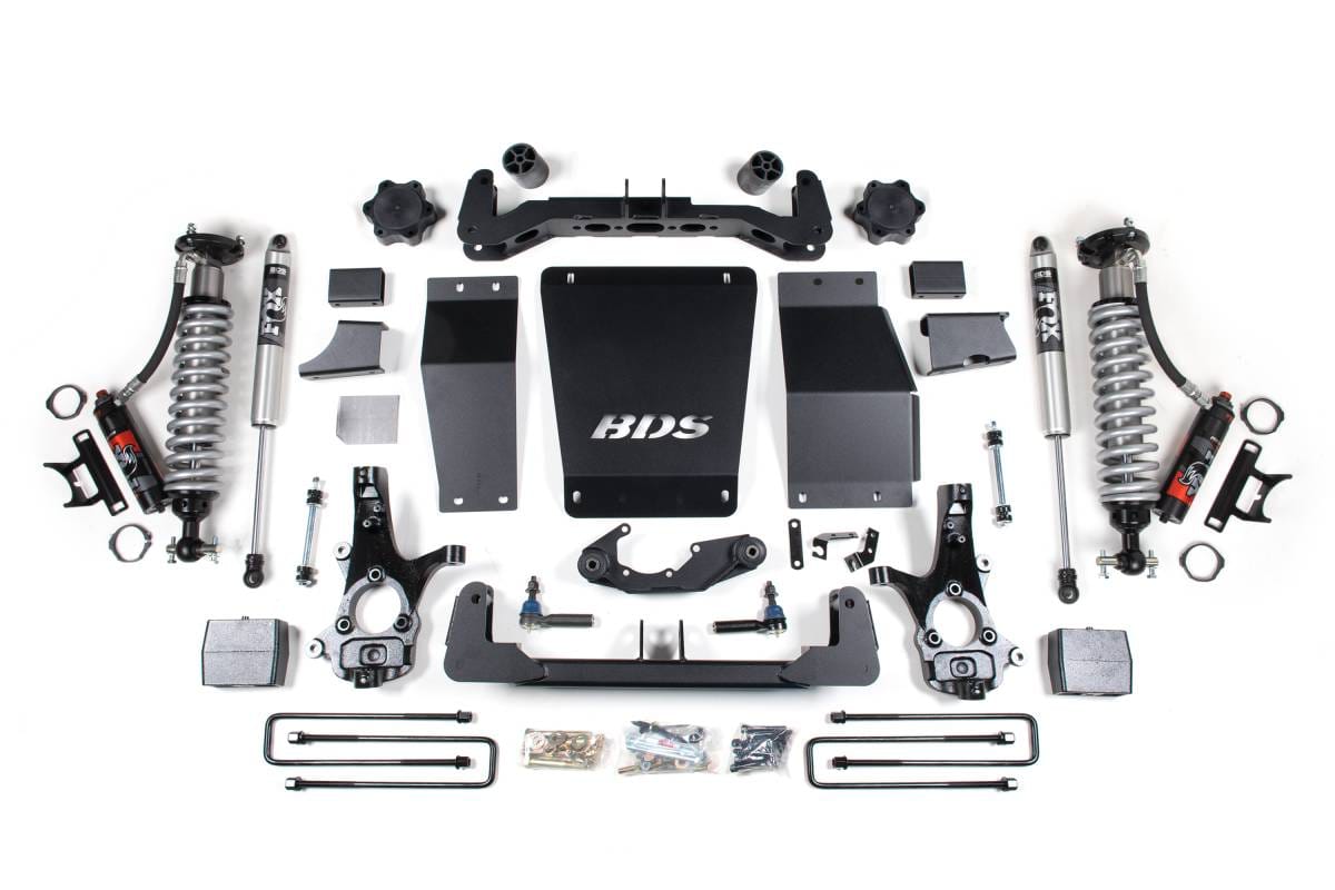 BDS Suspension 2014-2018 GM 1500 4wd 6" Suspension Lift Kit, Alum/Stamped, 3" Rear, Block - 2.5 - BDS711PSS