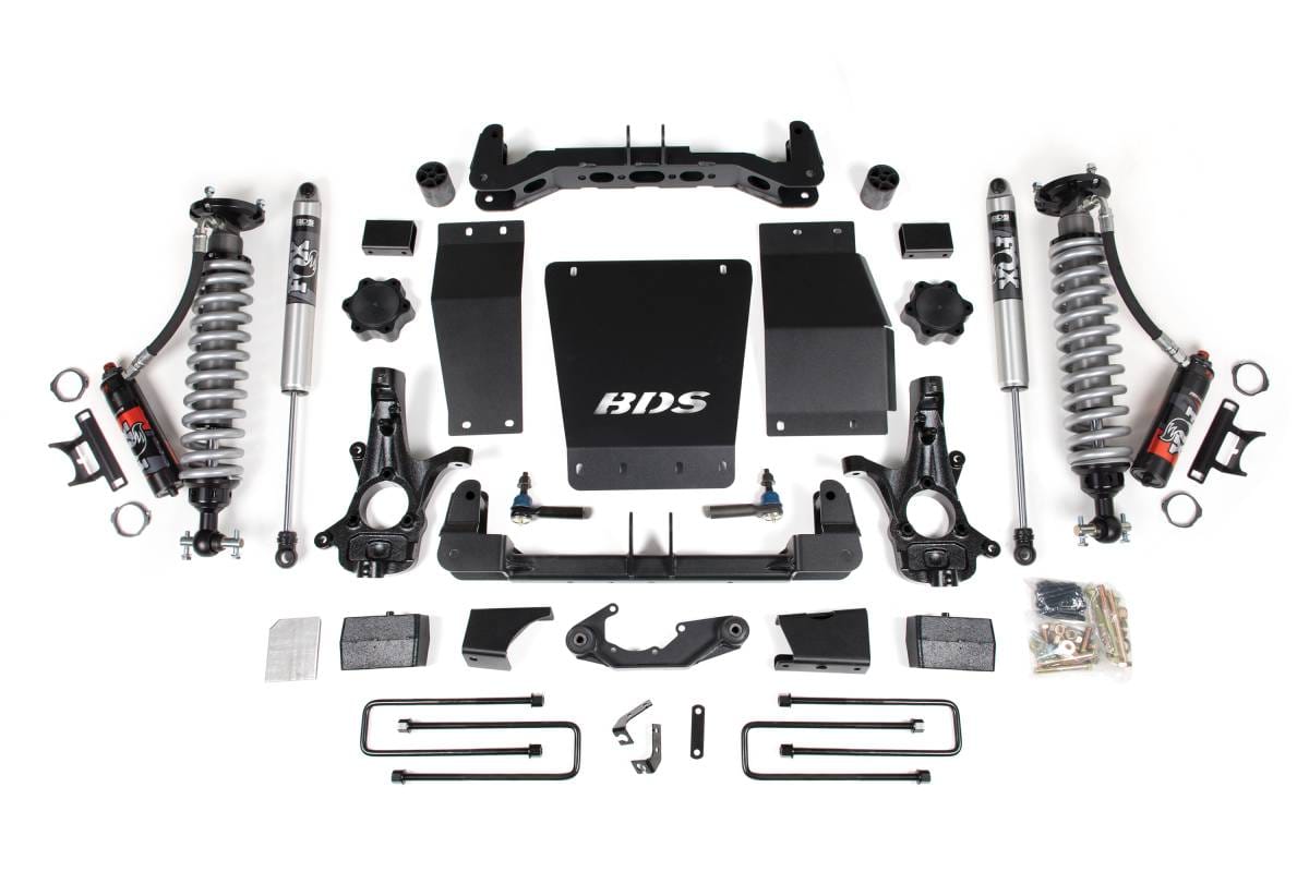 BDS Suspension 2014-2018 GM 1500 4wd 4" Suspension Lift Kit, Alum/Stamped, 2" Rear, Block - 2.5 - BDS713PSS