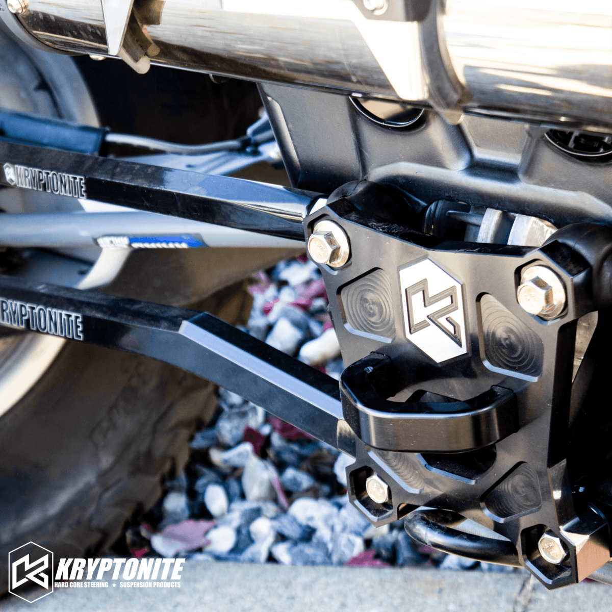 KRYPTONITE POLARIS RZR DEATH GRIP REAR RADIUS PLATE 2014-2023 XP - PLATE KIT WITH TOW HOOK and HITCH BALL MOUNT - KRYKRZRRP2