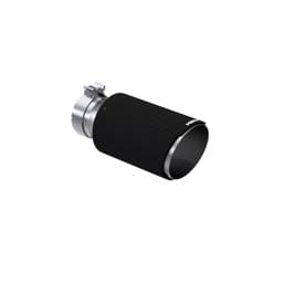 MBRP Universal Carbon Fiber Tip 6in OD/4in Inlet/12in L - Angle Cut Tip - T5072CF
