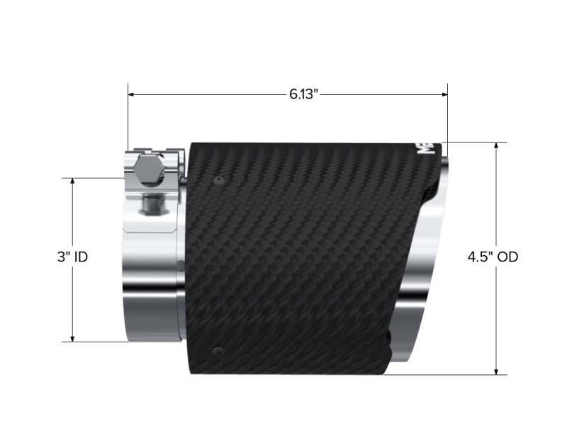 MBRP Universal Carbon Fiber Dual Wall Tip 4.5in OD/3in Inlet/6.13in L - T5180CF image 3