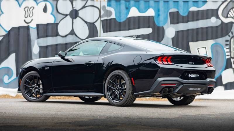 MBRP 15-24 Ford Mustang T304 SS 4in OD / 6.5in Length Quad Tip Cover Kit - Black Tip - T5198BLK image 3