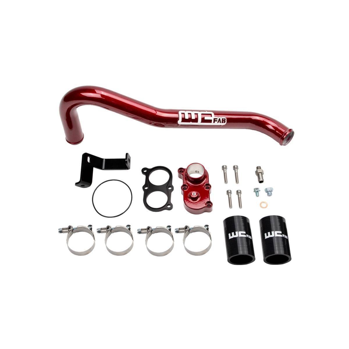 Wehrli 2006-2010 LBZ/LMM Duramax Top Outlet Billet Thermostat Housing and Upper Coolant Pipe Kit image 2