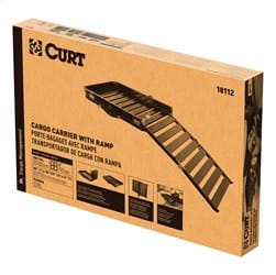 50in. x 30in. Black Aluminum Hitch Cargo Carrier with Ramp (Folding 2in. Shank)
