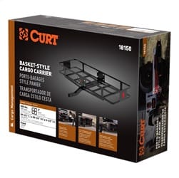 60in. x 20in. Black Steel Basket Cargo Carrier (Fixed 2in. Shank; 500 lbs.)