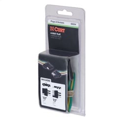 4-Way Flat Connector Plug/Socket with 12in. Wires Each (Packaged)