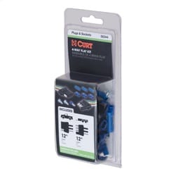 4-Way Flat Connector Plug/Socket with 12in. Wires Each/Hardware (Packaged)