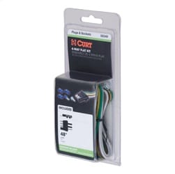 4-Way Flat Connector Plug with 48in. Wires/Hardware (Trailer Side; Packaged)