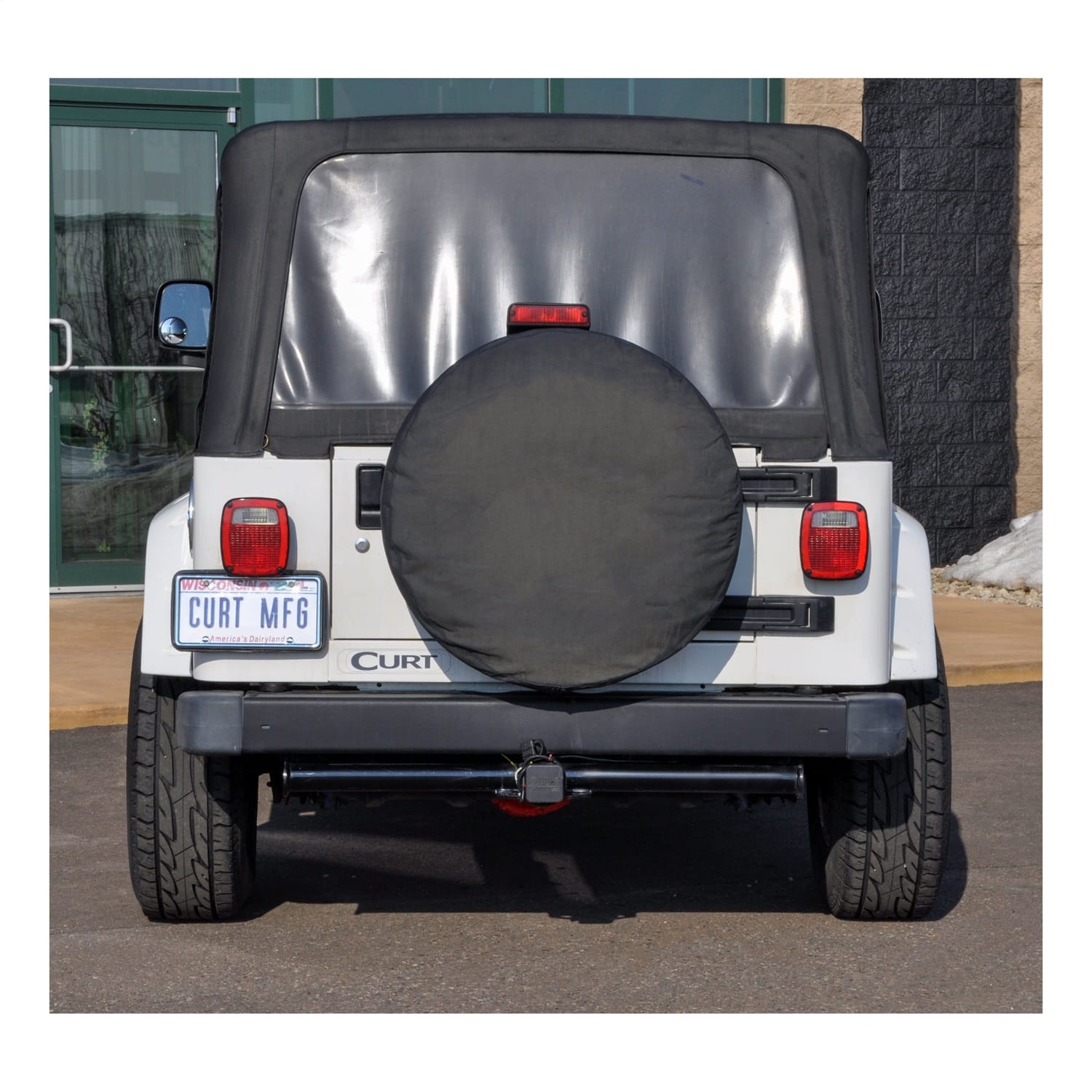 Class 3 Trailer Hitch; 2in. Receiver; Select Jeep Wrangler TJ (Round Tube Frame) thumbnail 3