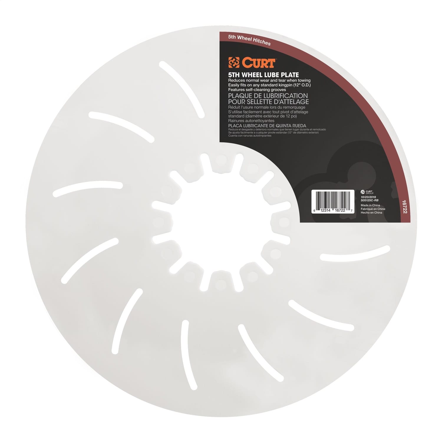 12in. 5th Wheel Lube Plate