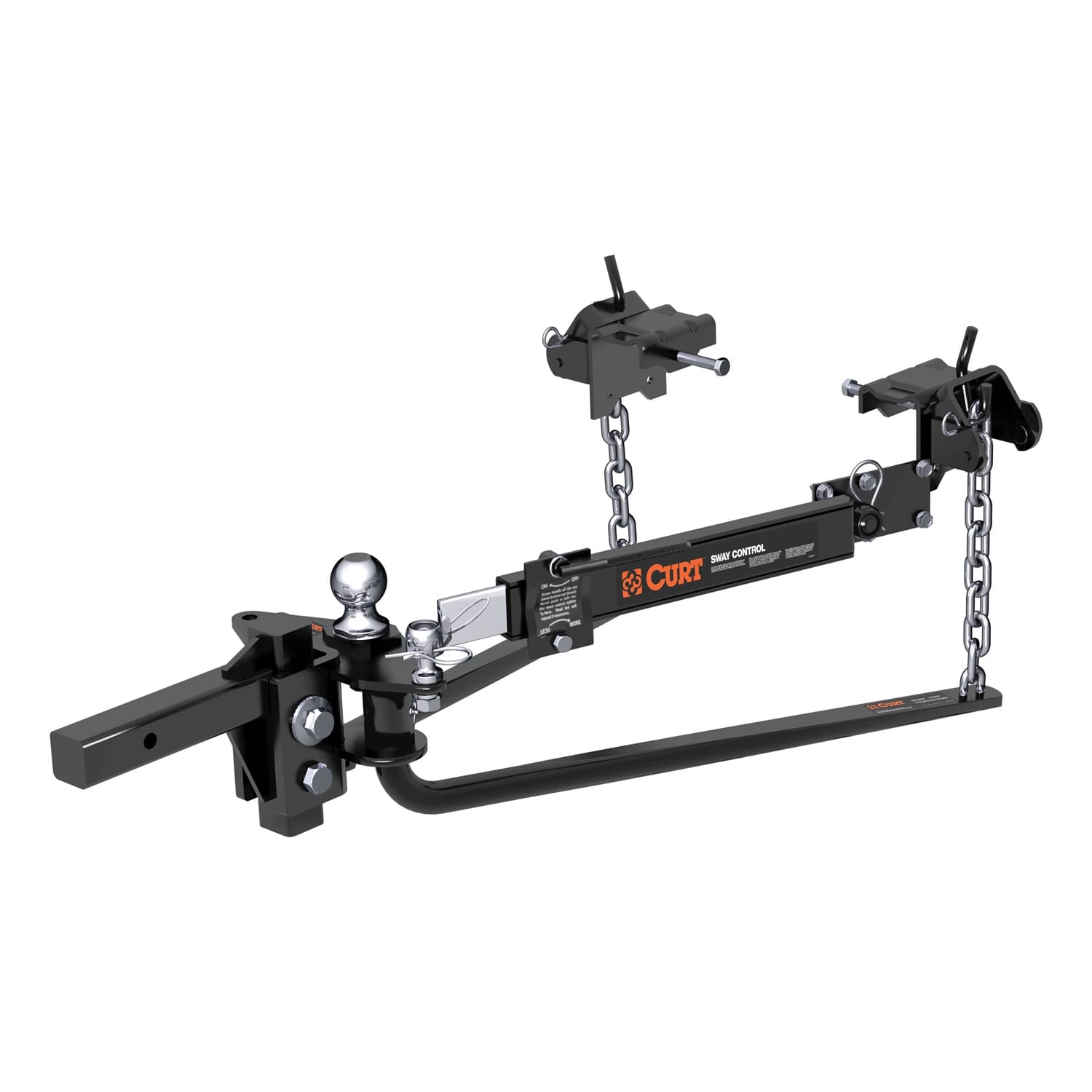 Round Bar Weight Distribution Hitch with Lubrication; Sway Control (10-14K) thumbnail 2
