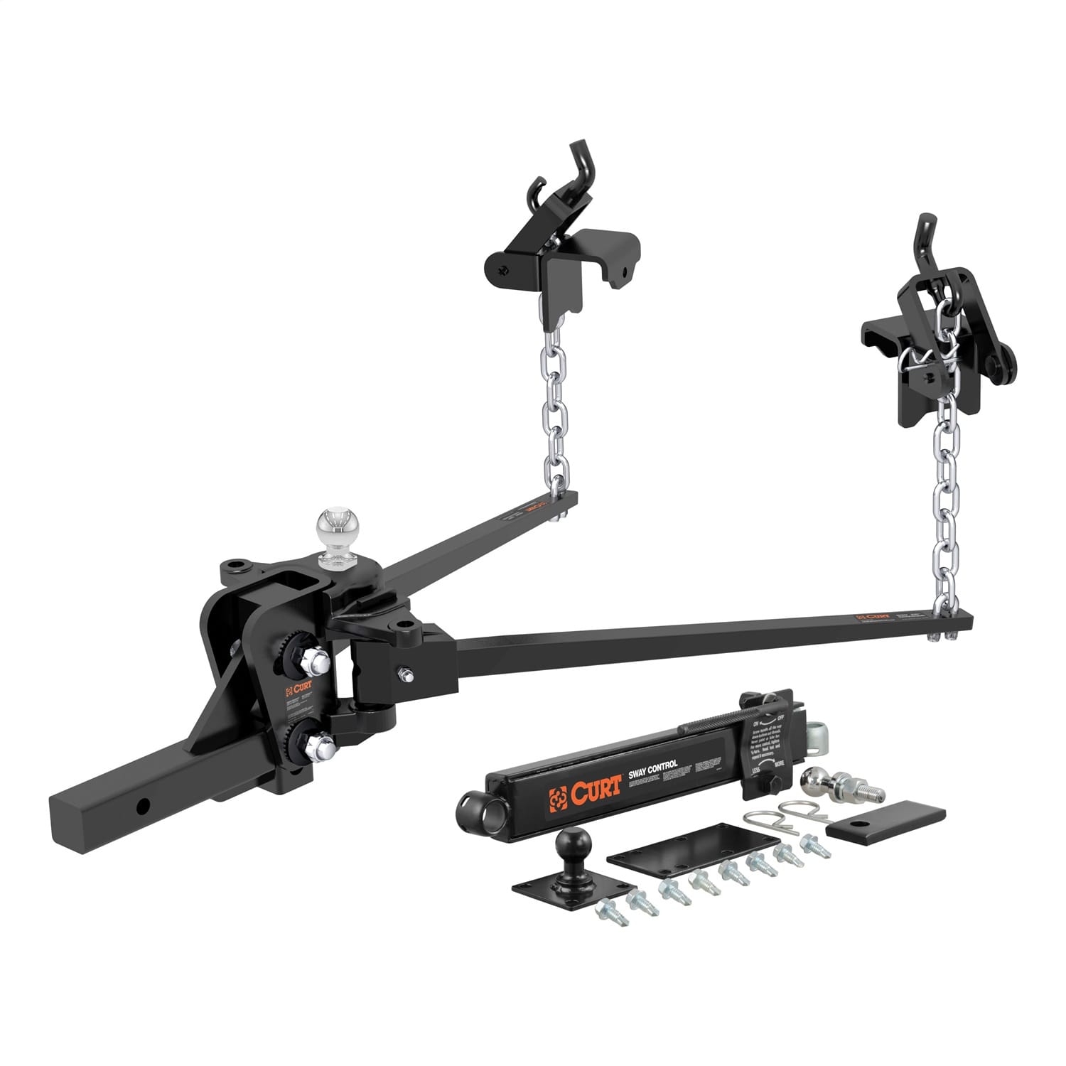 Short Trunnion Bar Weight Distribution Hitch with Sway Control (8-10K; 28-3/8in.