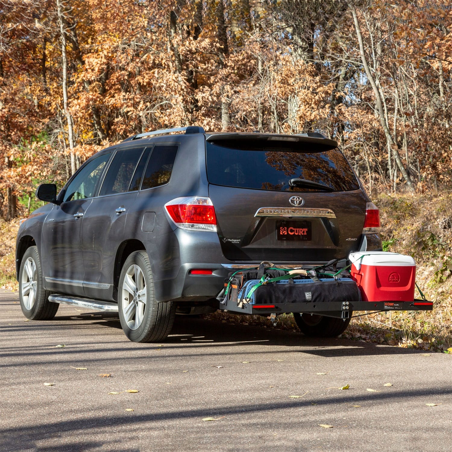 60in. x 20in. Black Steel Tray Cargo Carrier (Folding 2in. Shank; 500 lbs.) thumbnail 3