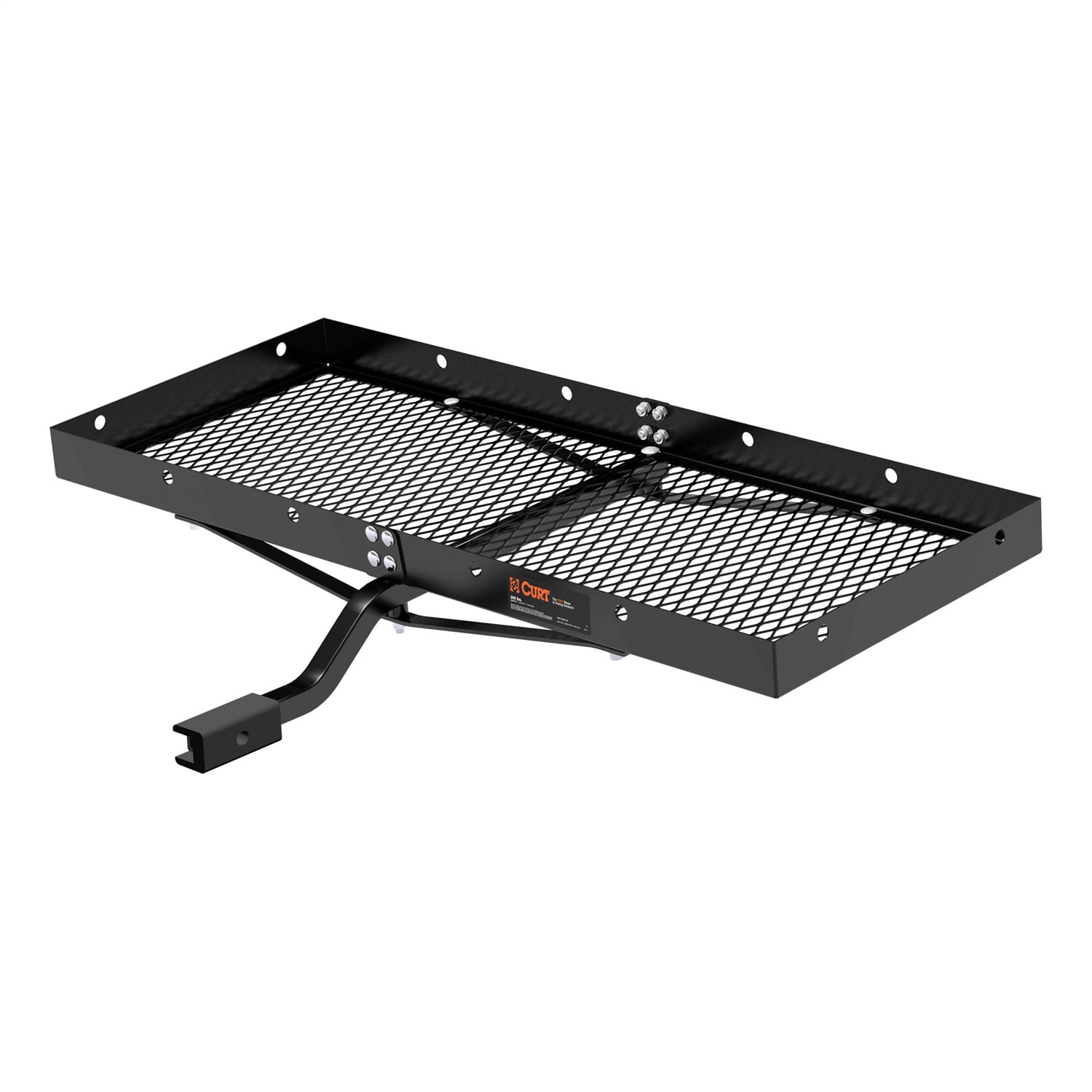 48in. x 20in. Black Steel Tray Cargo Carrier (1-1/4in.; 2in. Adapter; 300 lbs.) thumbnail 2