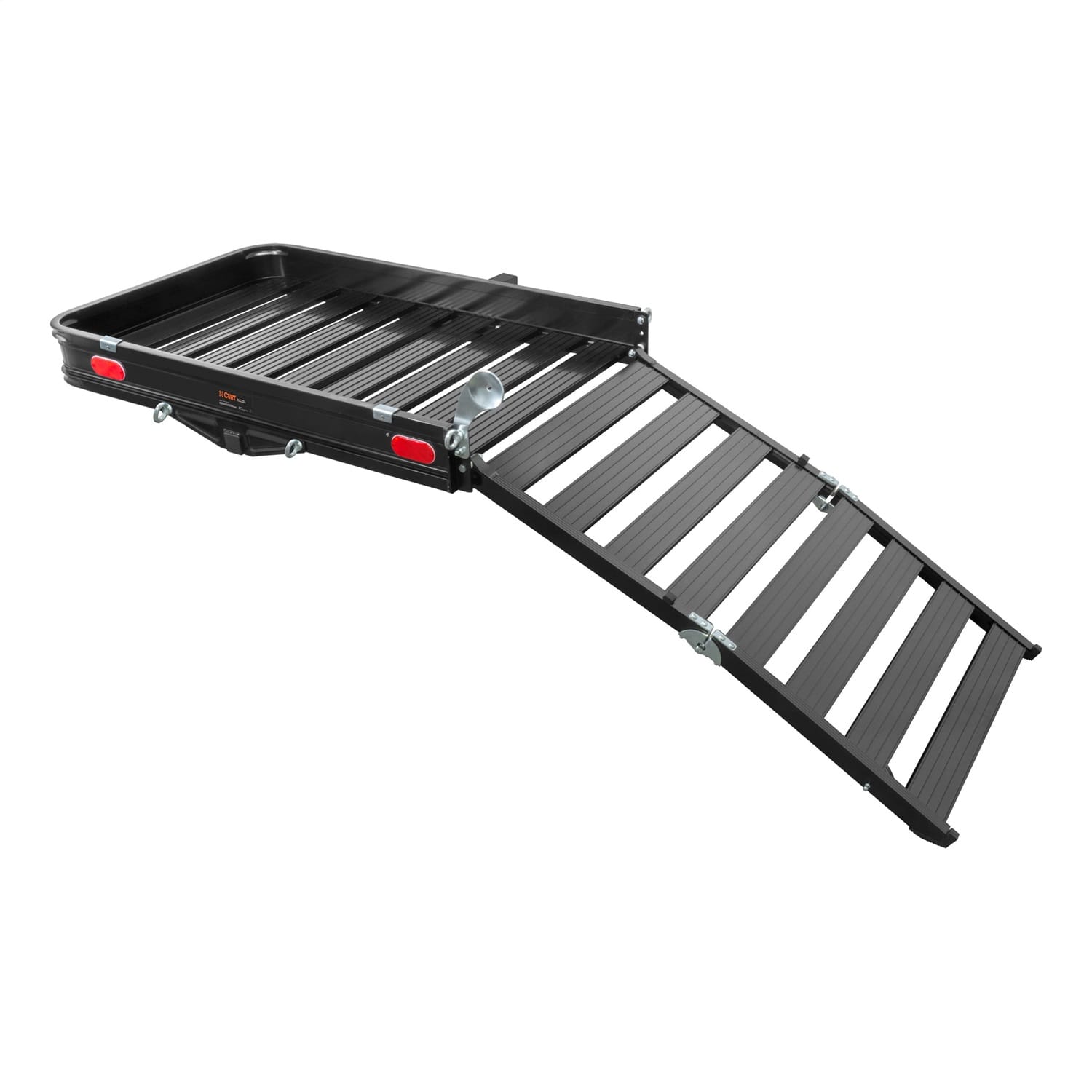50in. x 30in. Black Aluminum Hitch Cargo Carrier with Ramp (Folding 2in. Shank) thumbnail 2