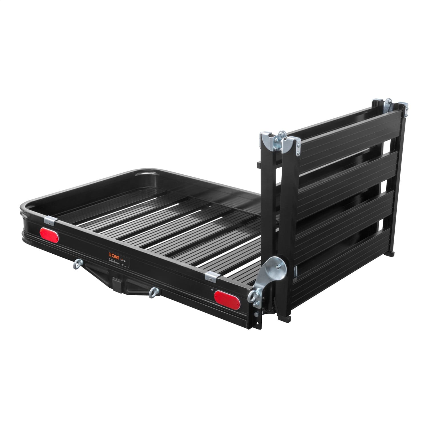 50in. x 30in. Black Aluminum Hitch Cargo Carrier with Ramp (Folding 2in. Shank) thumbnail 3