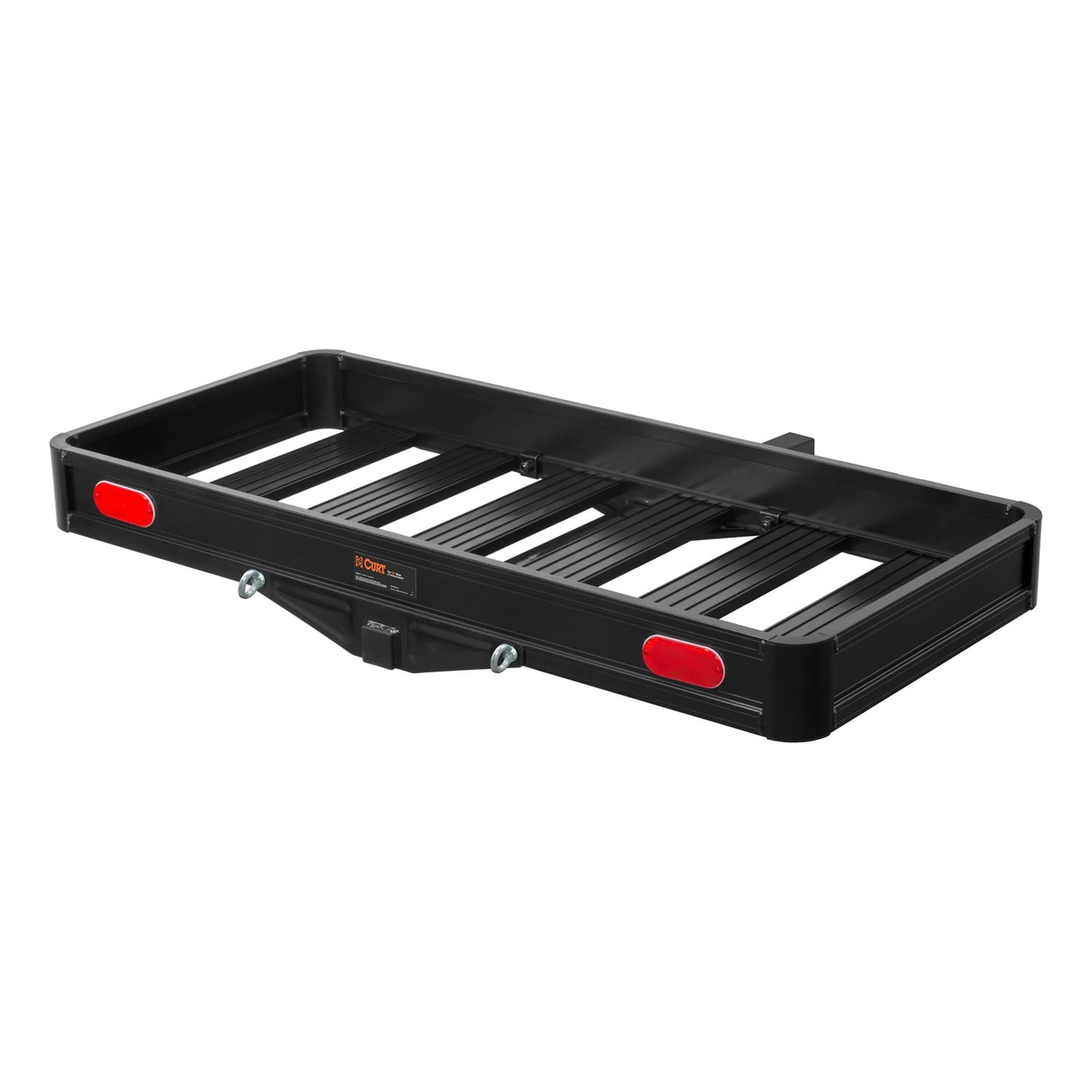 49in. x 22in. Black Aluminum Basket Cargo Carrier (Fixed 2in. Shank; 500 lbs.) thumbnail 2
