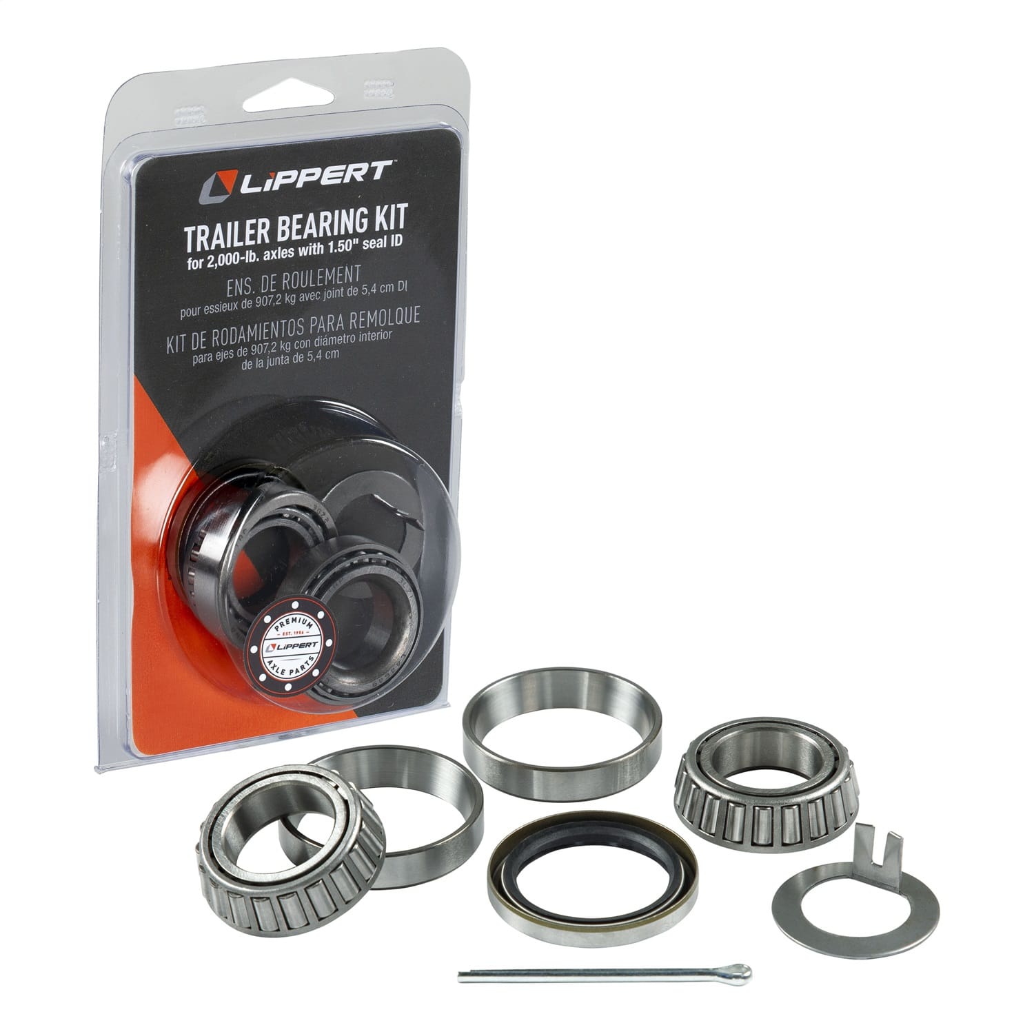 Trailer Bearing Replacement Kit; 2;200-lb. Axles