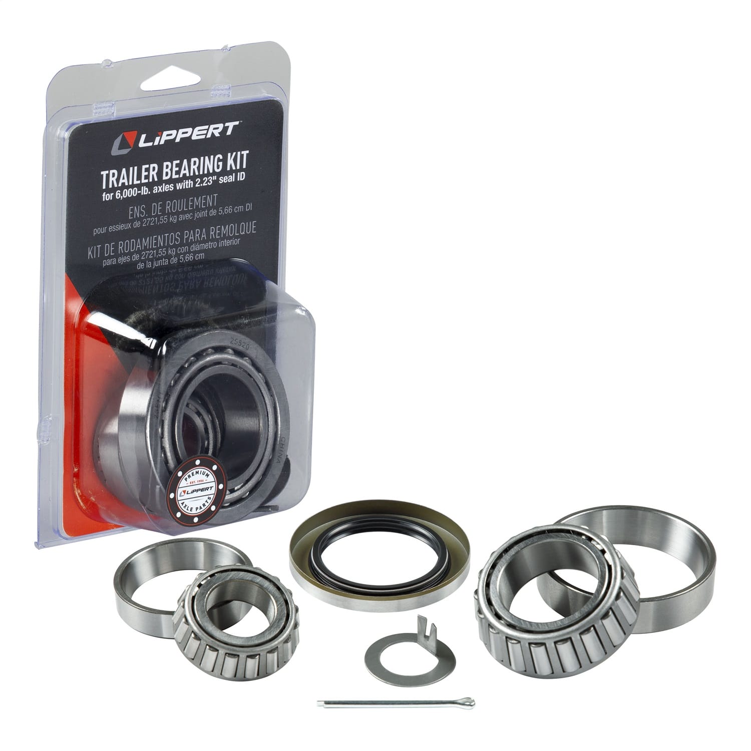 Trailer Bearing Replacement Kit; 6;000-lb. Axles