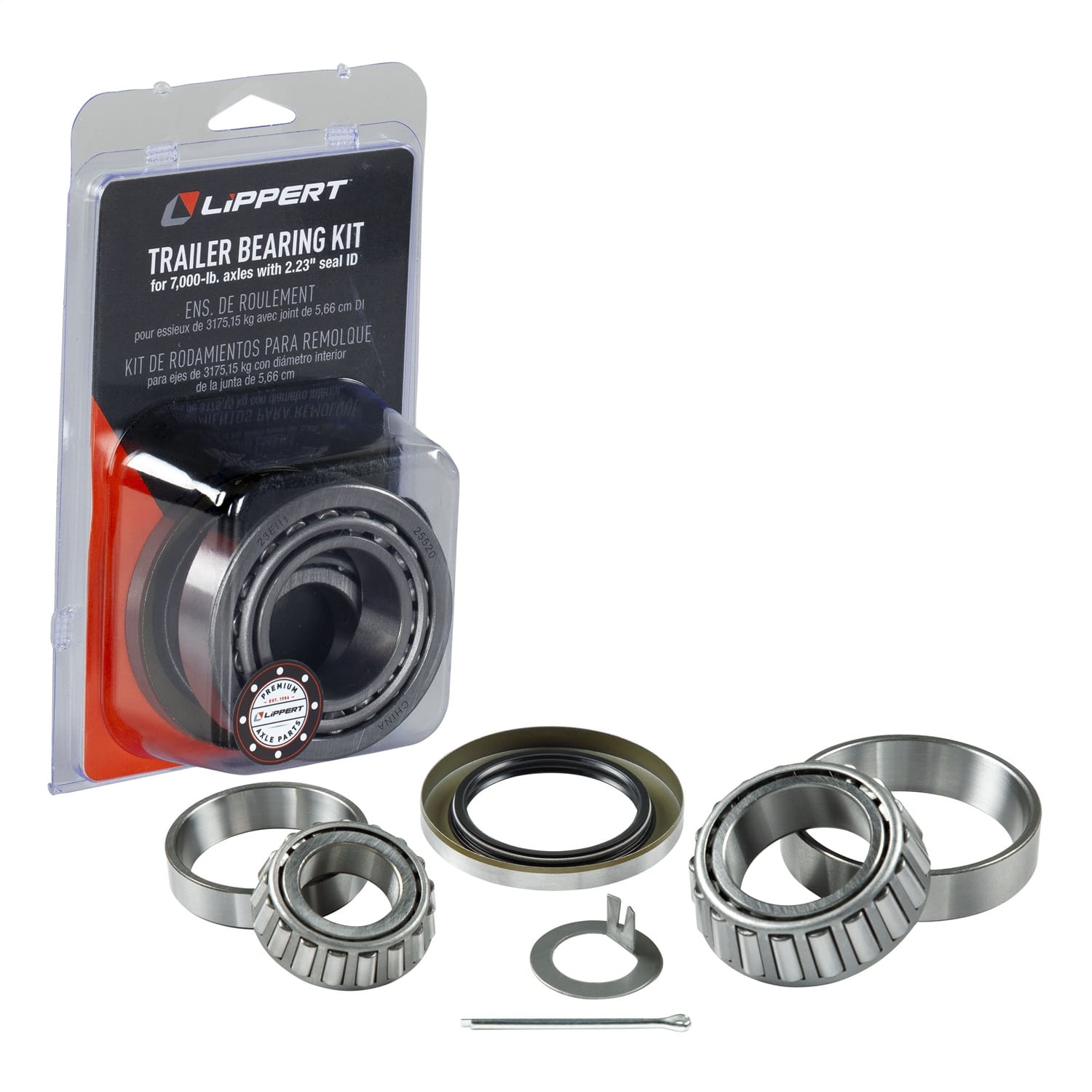 Trailer Bearing Replacement Kit; 7;000-lb. Axles