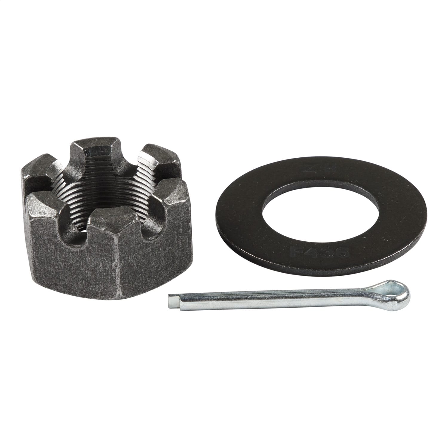 Spindle Nut Kit; 10;000-lb. Axles; 1-1/2in.-12 Thread Size; Round Washer