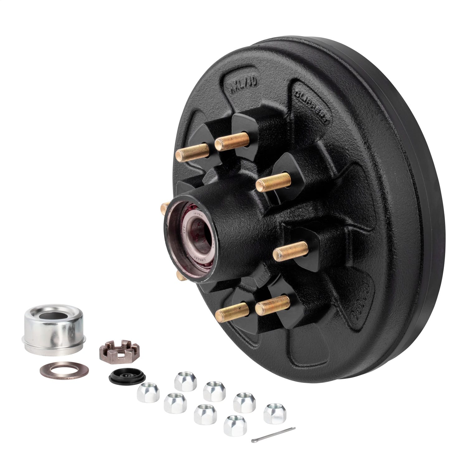 12in. Brake Hub Complete Kit with Installed Bearings; 7;000-lb. Axles thumbnail 2