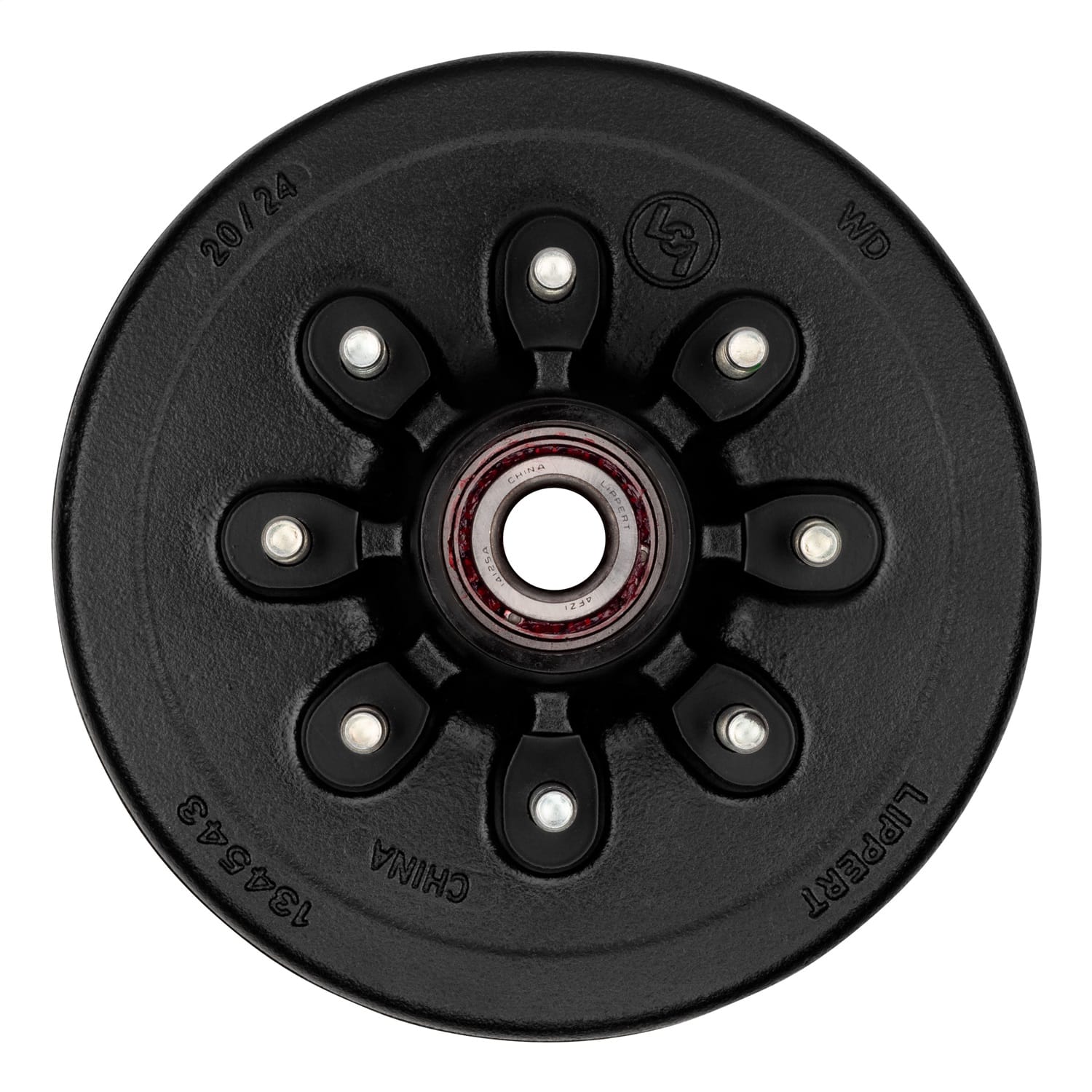 12in. Brake Hub Complete Kit with Installed Bearings; 7;000-lb. Axles thumbnail 2