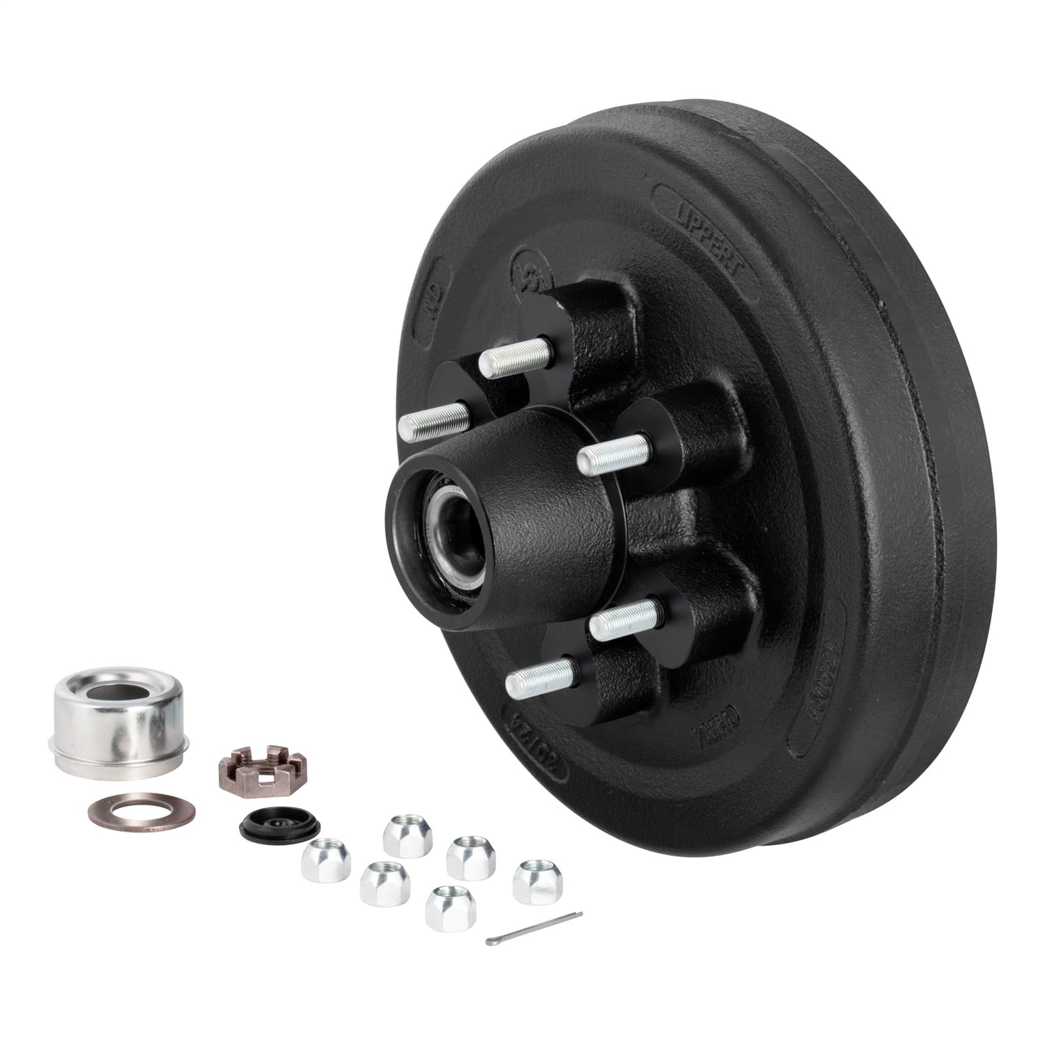 12in. Brake Hub Complete Kit with Installed Bearings; 6;000-lb. Axles thumbnail 2