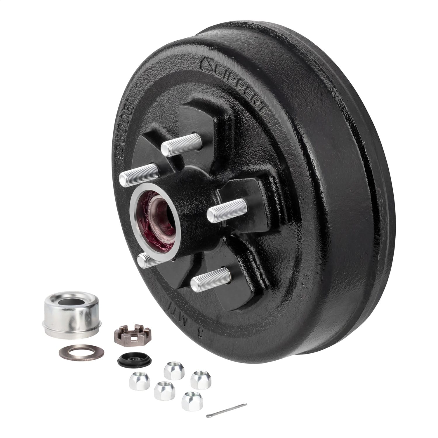10in. Brake Hub Complete Kit with Installed Bearings; 3;500-lb. Axles thumbnail 2